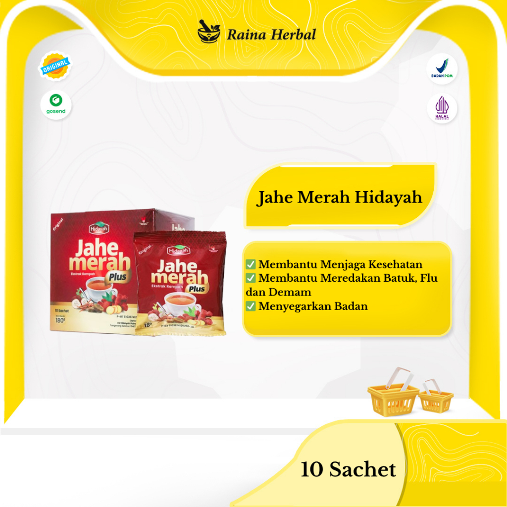 

Jahe Merah Hidayah Minuman Herbal Isi 10 Sachet