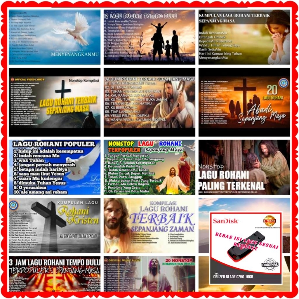 USB LAGU ROHANI KRISTEN MP3-KASET MP3 LAGU ROHANI KRISTEN JUGA ADA