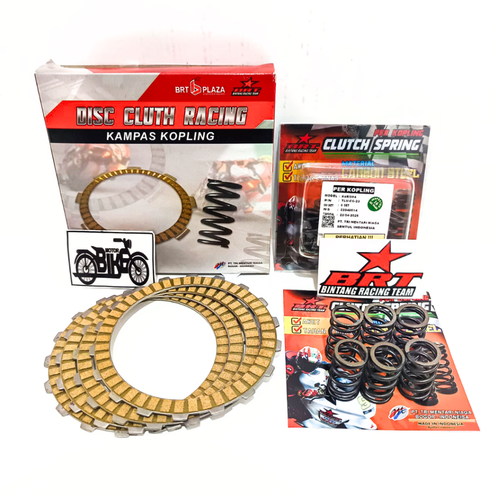 PAKET KOPLING BRT PLUS PER KOPLING KAMPAS KOPLING SUPRA X 125 KPH KARISMA125 KIRANA 125