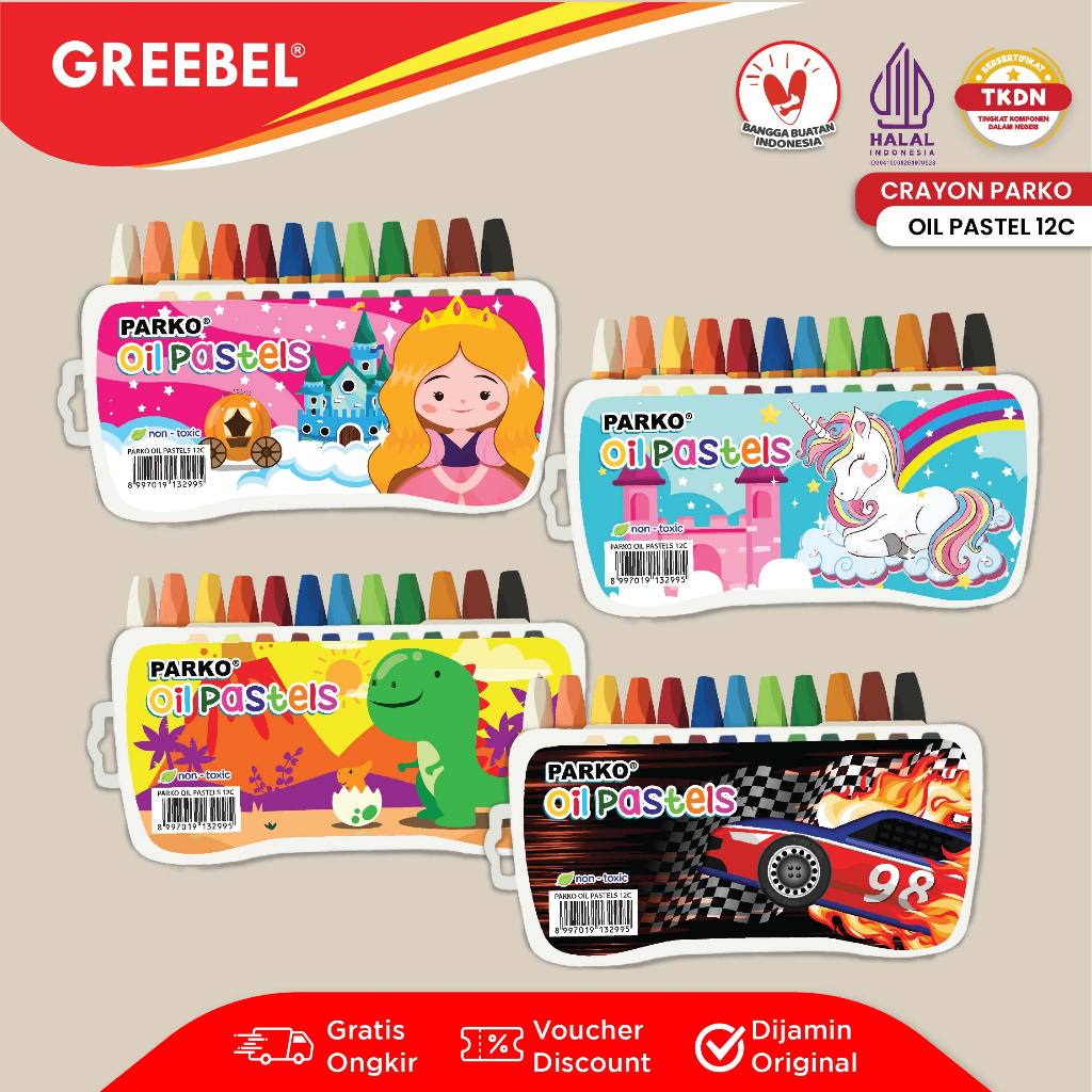 

PARKO Crayon Krayon 12 Warna / Oil Pastel 12 Warna / Krayon Mewarnai