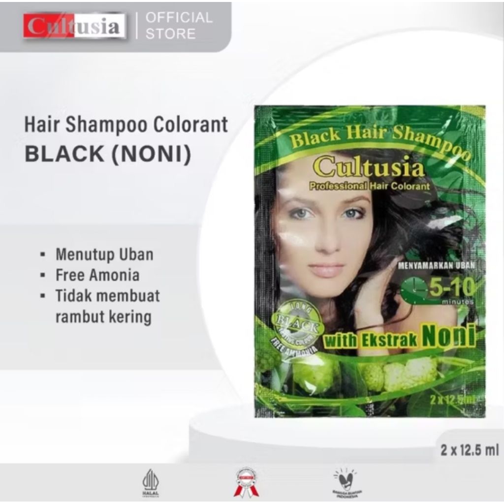 Cultusia Hair Shampo Colour Black & Dark Brown 12,5ml