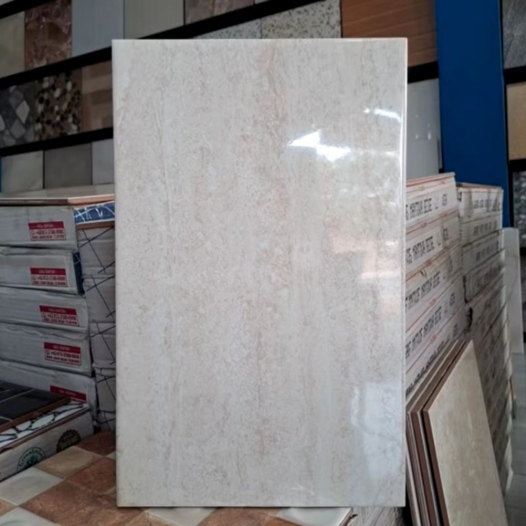 (Ongkir Diluar Aplikasi) Keramik Dinding Glossy 25x40 PATRICIA BEIGE Mulia