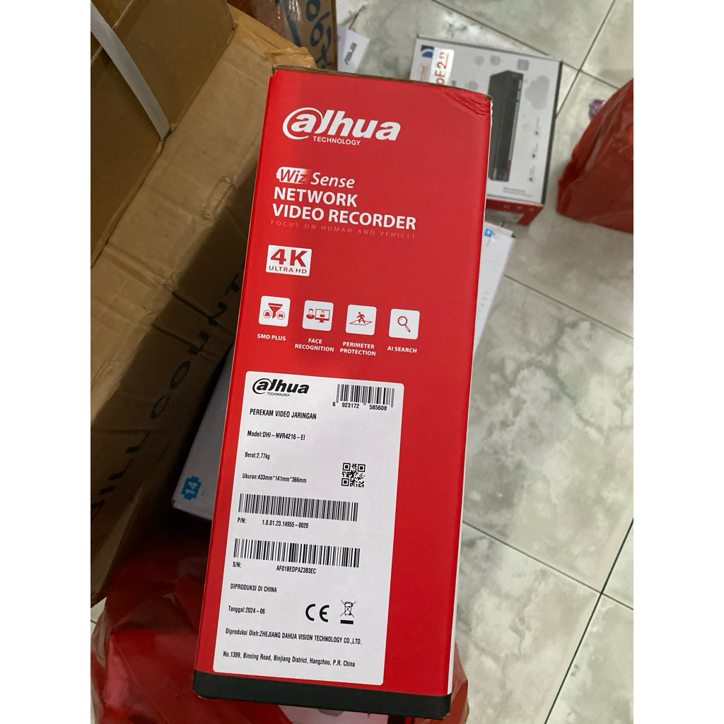 smd plus face recognition ai perekam video jaringan nvr dahua dhi-nvr4216-ei 4216