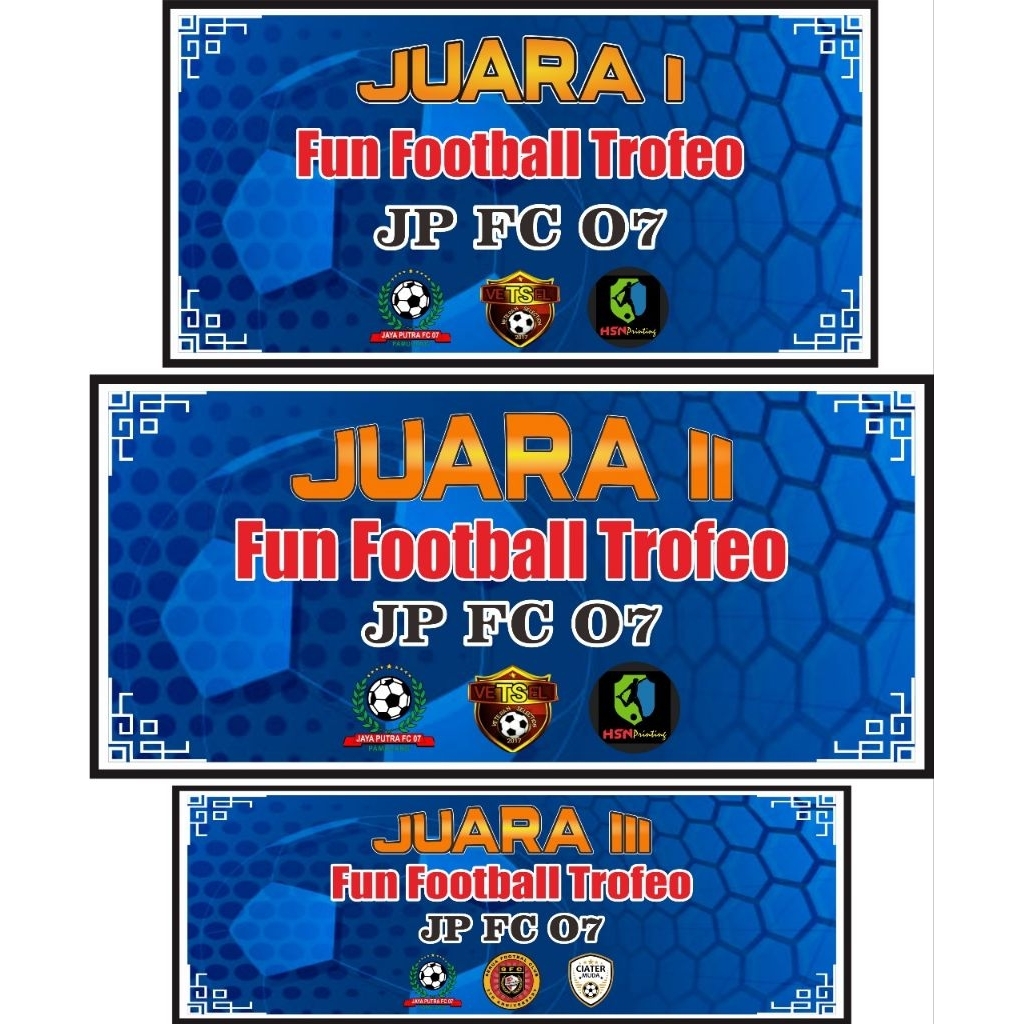

Stiker piala set dan satuan kaki 1,2,3,4