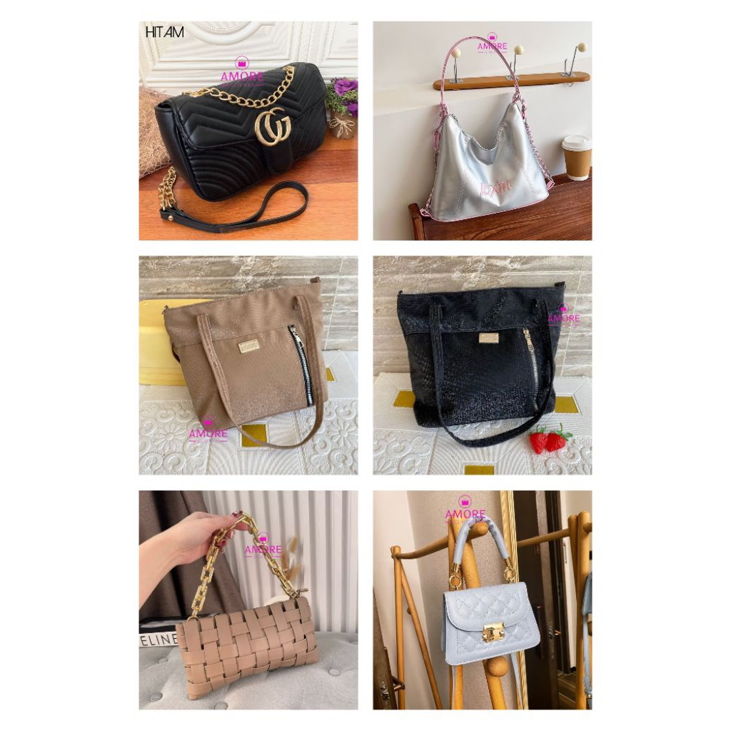 tas wanita selempang murah tas kondangan tas marmon tas nilon tas slingbag totebag ransel wanita sho