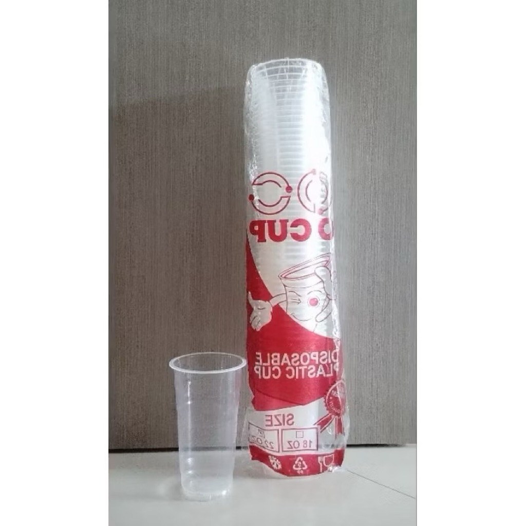 Cup Plastik O'Cup 22oz 650 ml /Gelas Teh Es Jumbo/Cup Plastik/Cup Minuman Big/Gelas Plastik Besar/ G