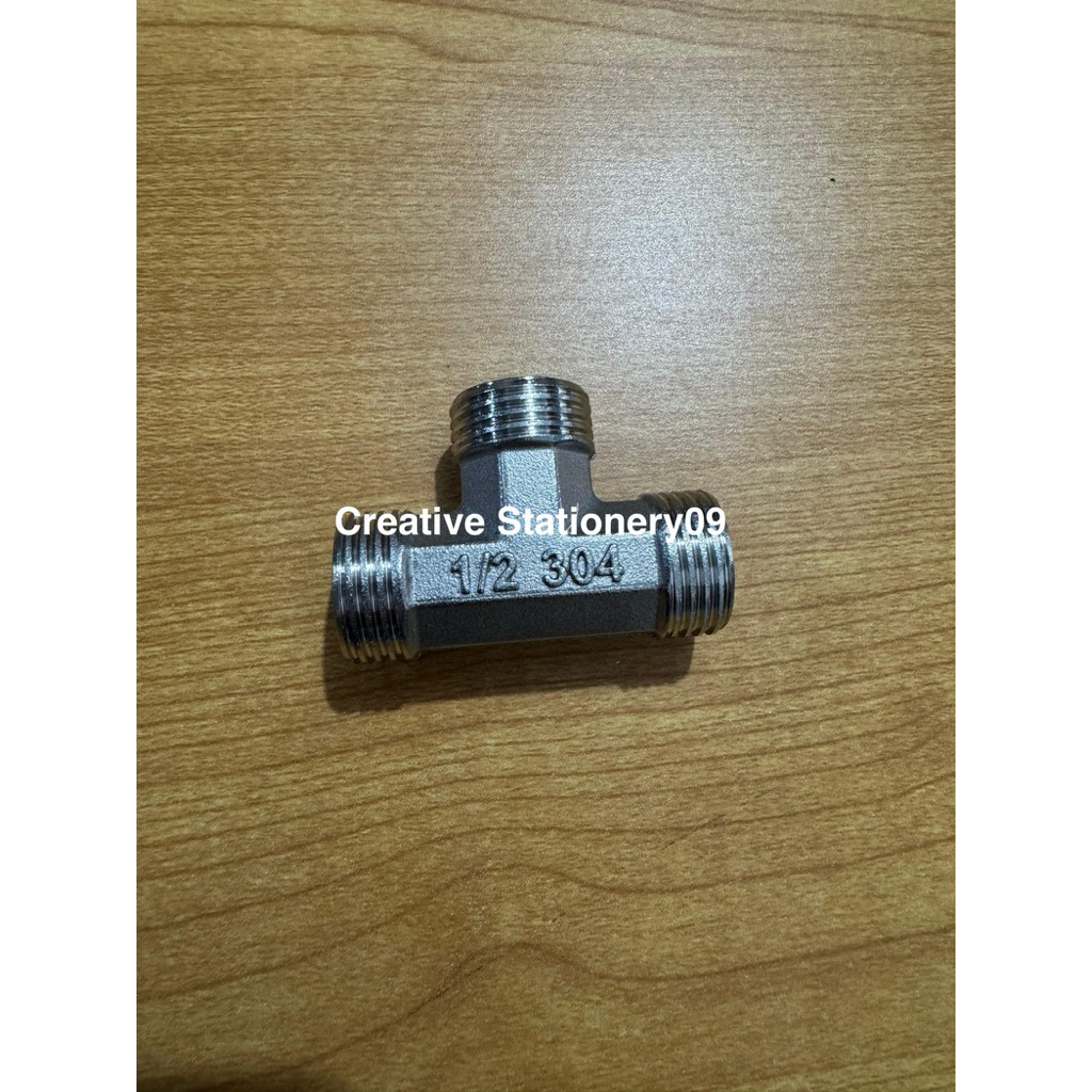 Sambungan T Drat Luar CHROME 1/2" / Nepel T Shower Drat Luar SUS 304 1/2 Inch CHROME