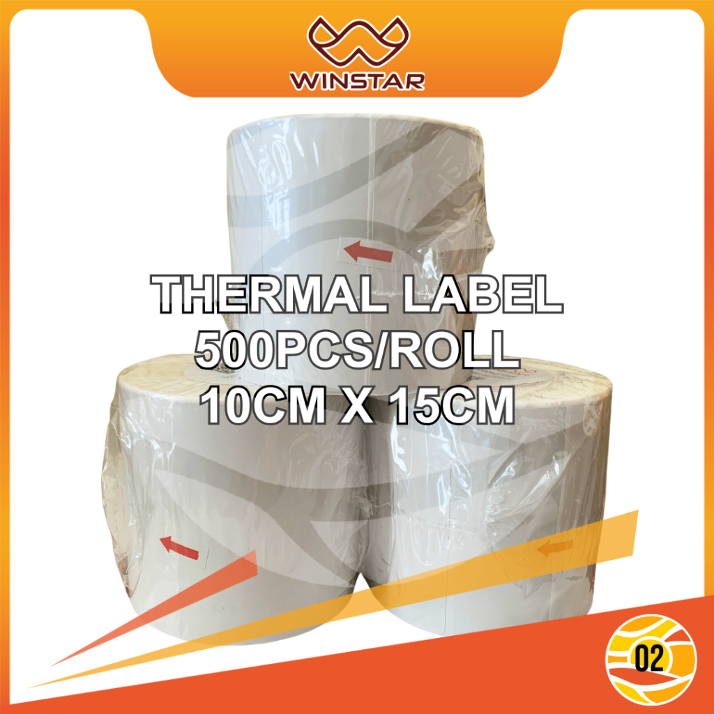 

Sticker Thermal Resi 10x15CM WInstar / Stiker Label Barcode ISI 500 Waterproof - PER ROLL