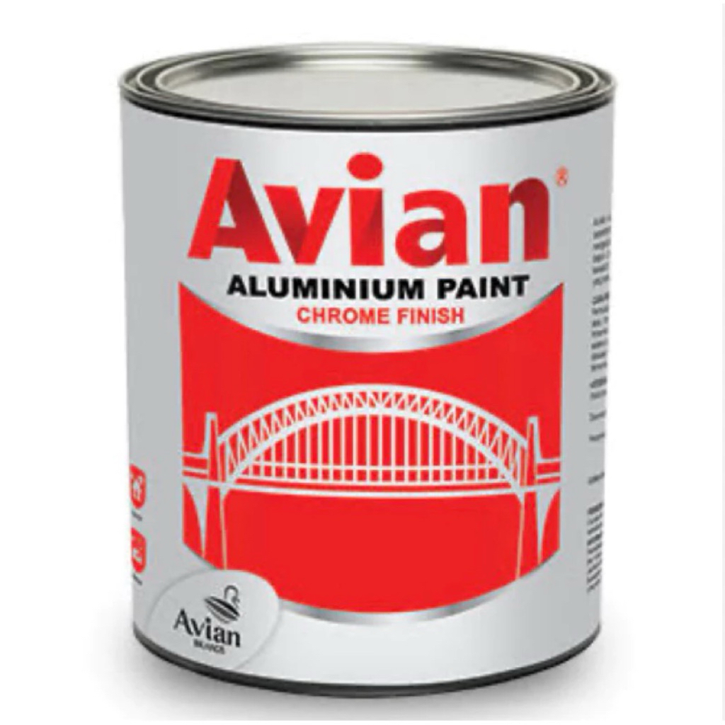 CAT ALUMINIUM PAINT AVIAN KEMASAN 1 KG PERAK / SILVER / METAL CAT MINYAK CAT KROM CAT FINISHING