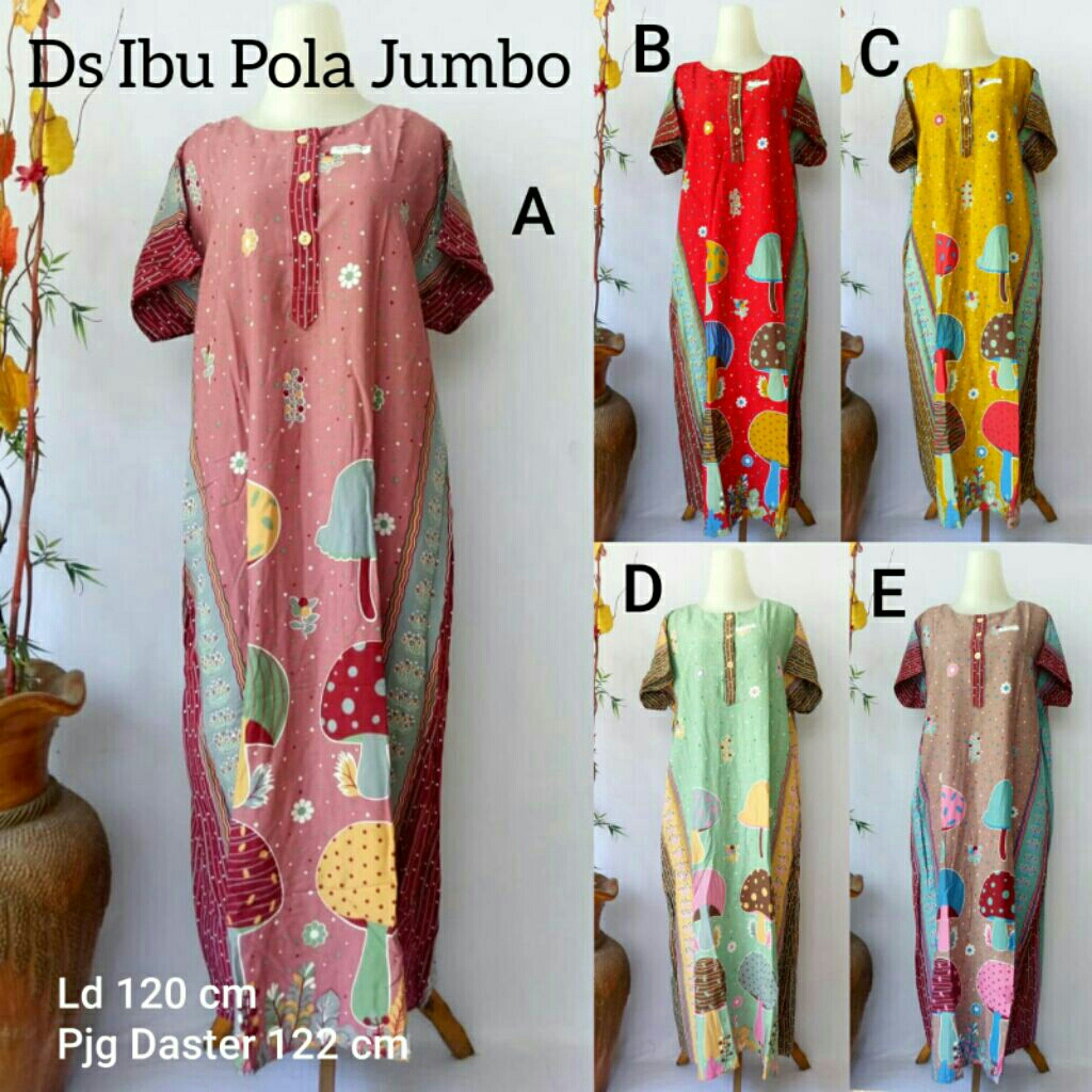 Daster Ibu Pola Jumbo Busui Lengan Pendek HAP