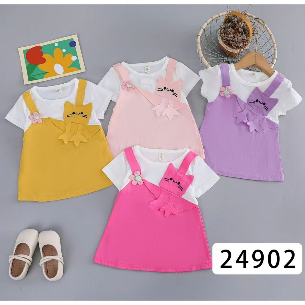GROSIR 4pcs Dress Baby IMPORT 0-3th / Dress Anak Import / Dress Import / Gaun Anak / Dress Lucu / Dr