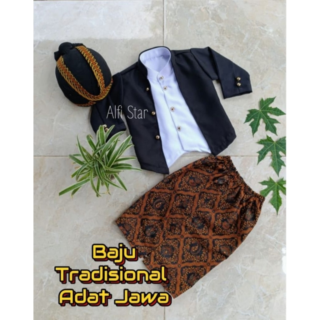 Setelan Baju Adat Jawa , Baju Tradisional Anak , Baju Dalang