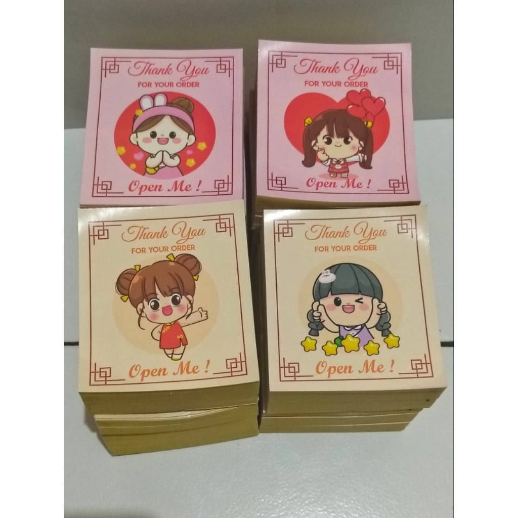 

sticker thankyou 8 cm x 7 cm (100 pcs) , sticker thankyou besar , stiker murah, stiker lucu , sticker thankyou gemes, label thankyou