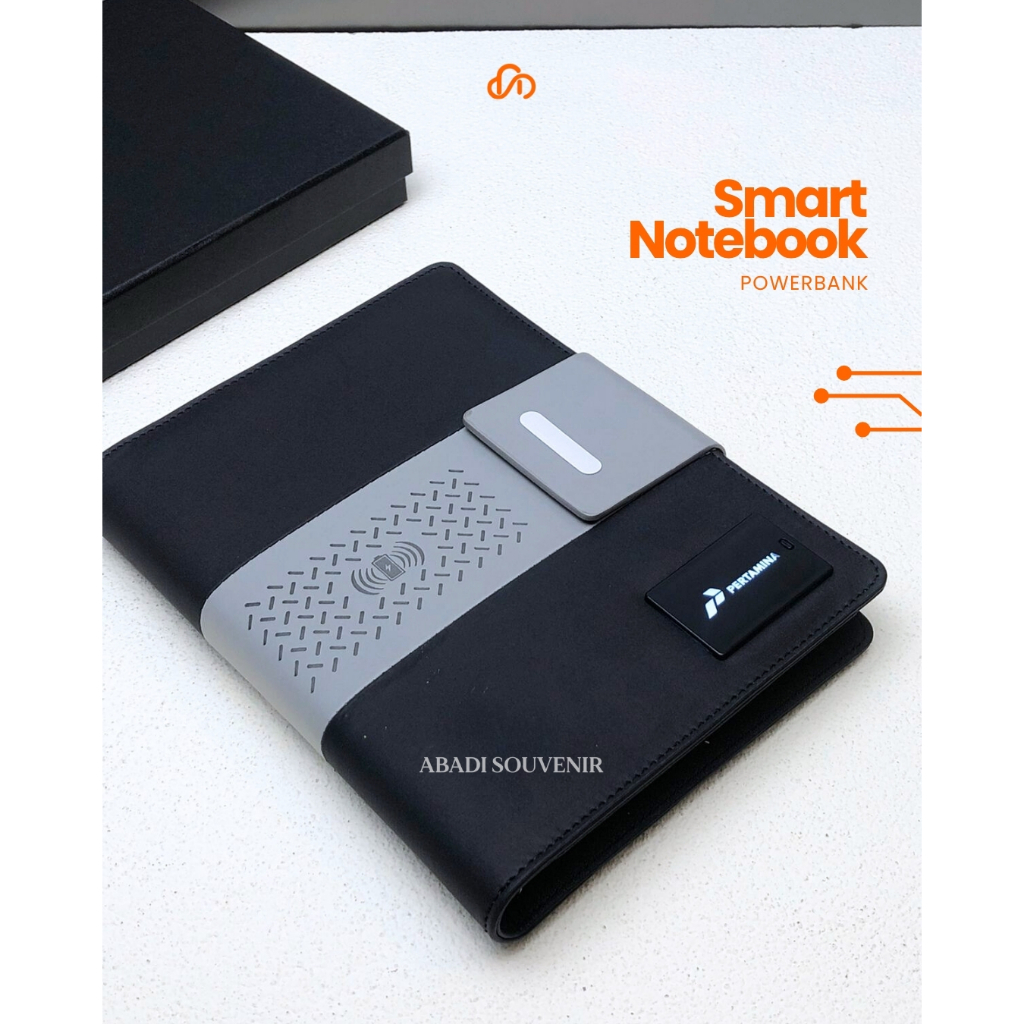 

Smart Notebook Powerbank Agenda Buku A5 Wireless Kabel