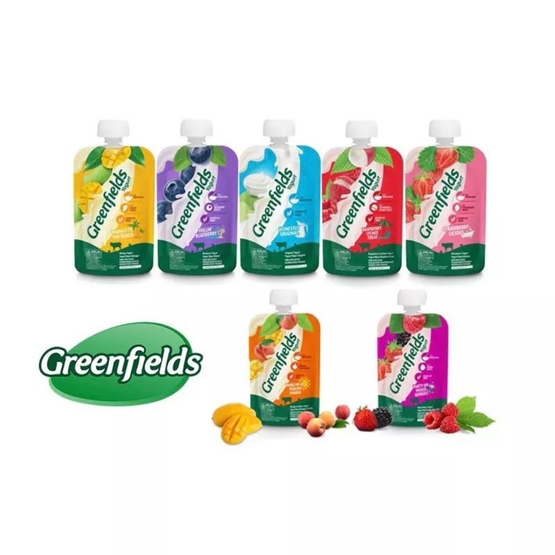 

[oddsolshop] pekanbaru/Greenfields Yogurt 110GR Rasa Strawberry Blueberry Mango Stroberi Bluberi
