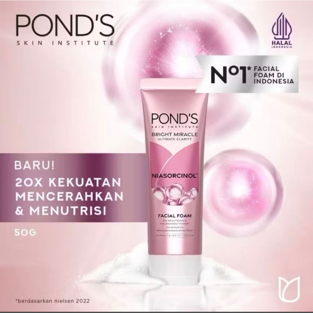 Ponds Serum Facial Foam Kemasan baru sabun cuci muka ponds 50gr