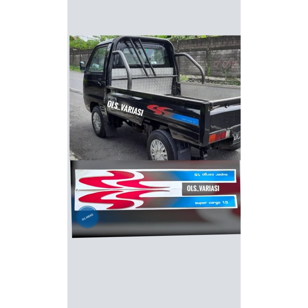 striping stiker pick up suzuki carry futura 1.5 / stiker body suzuki pick up super cargo 1.5i(1500cc