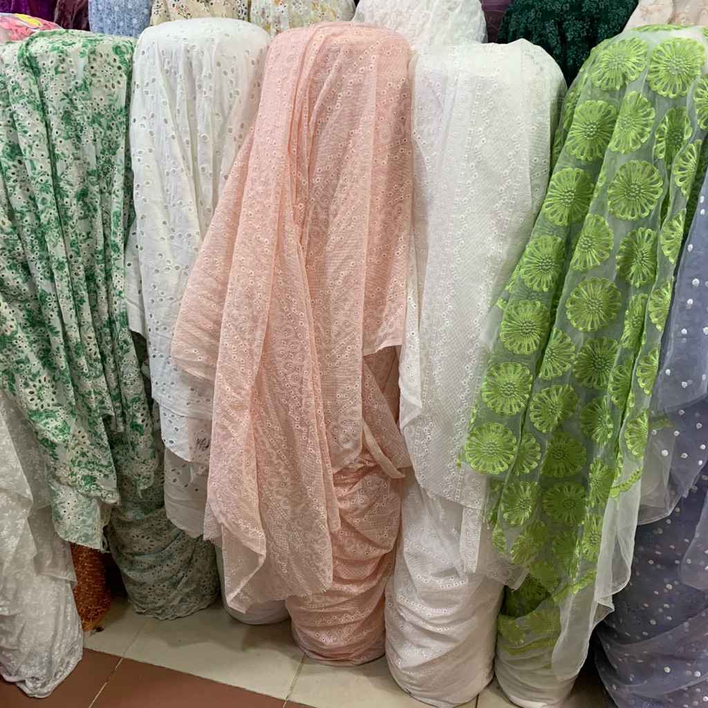 kain emordiery premium - kain katun bordir - kain organza bordir - kain katun bordir premium