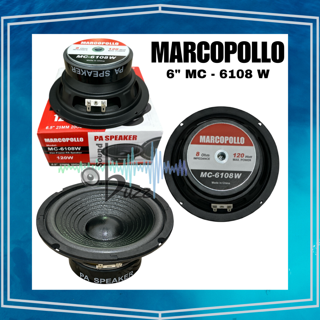 Speaker Marcopollo 6 inch MC 6108 W Marcopolo 6108 Woofer