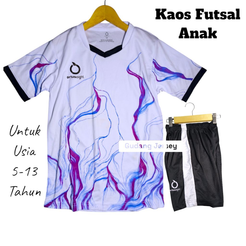 Kaos Futsal Baju Bola Anak Laki Laki Untuk Usia 5-13 Tahun