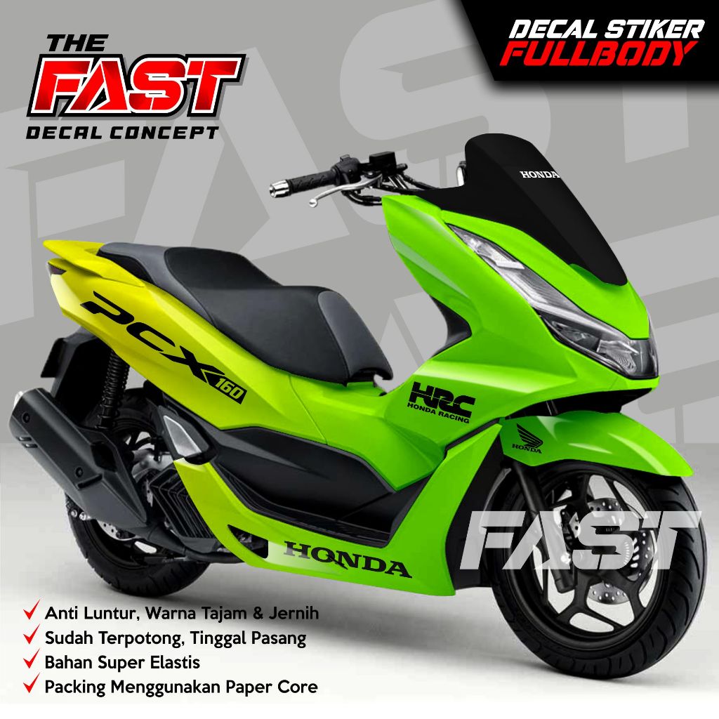 Stiker Decal Pcx 160 Terbaru Full Body Desain Bunglon Tulisan 160 Keren Sticker Striping Variasi Mot