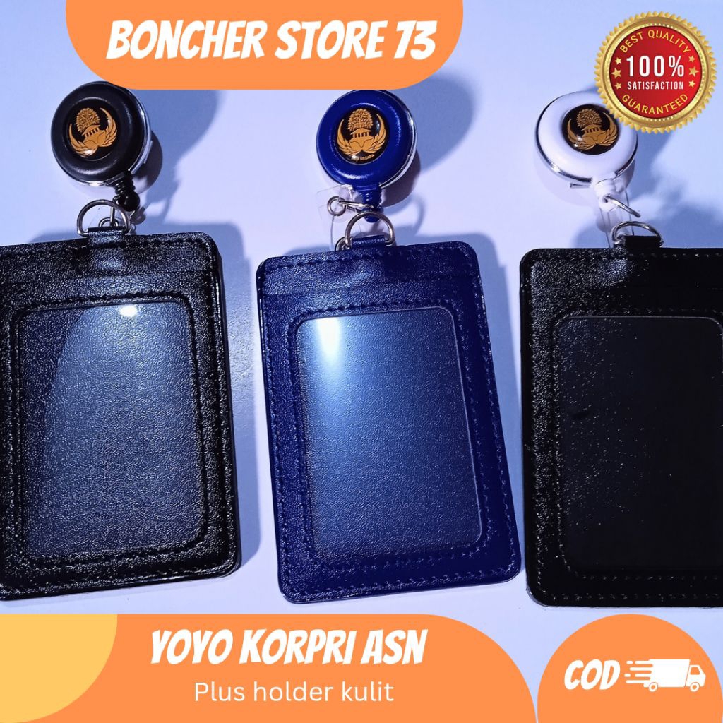 Yoyo ID Card KORPRI ASN PNS Dengan Holder Kulit