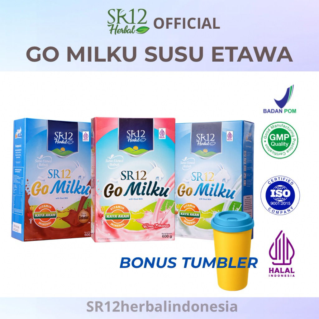

GoMilku SR12 Susu Kambing Etawa 200 gr – Penambah Berat & Imun | Varian Cokelat / Stroberi | BPOM & Halal