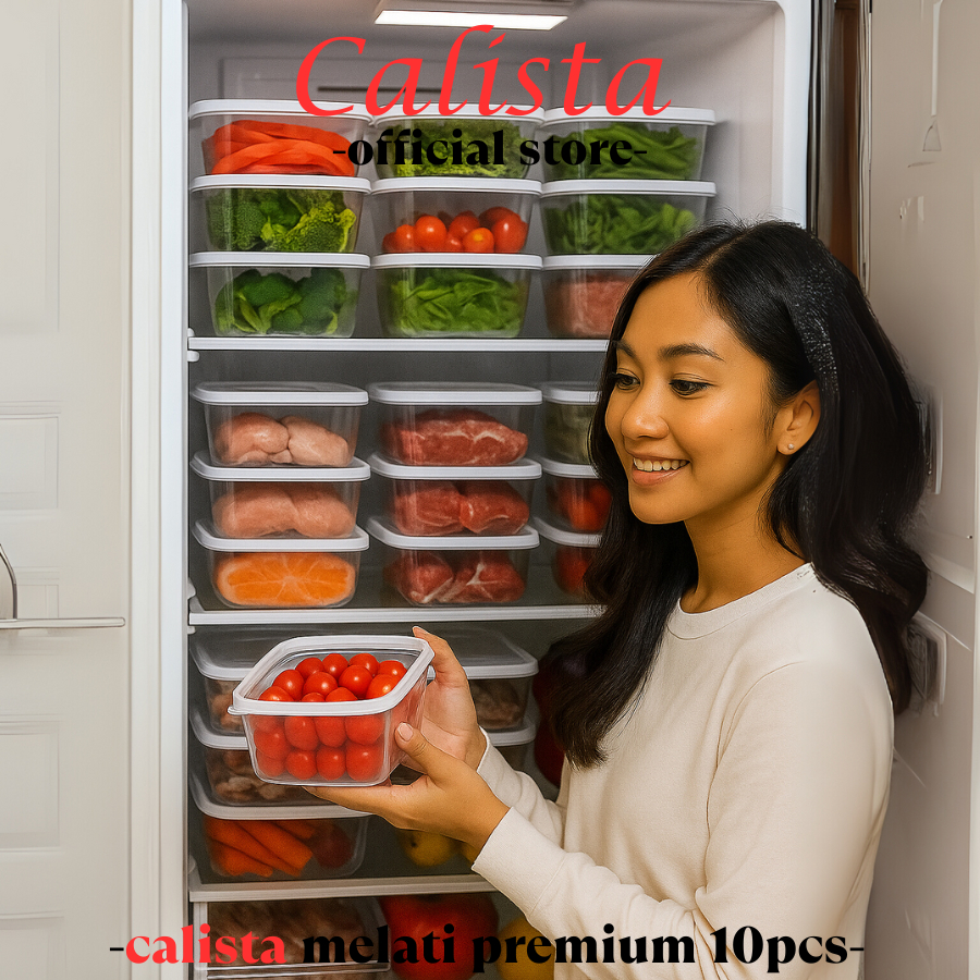 [ CALISTA ] TOPLES PLASTIK BENING KOTAK SEALWARE CALISTA MELATI SET ISI 10PCS FOOD CONTAINER PREP KU