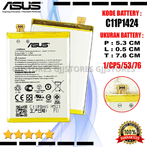 Baterai Asus Zenfone 2 5.5 Inchi ZE550ML X007D Z008D Z008C Z008B C11P1424 Battery batre