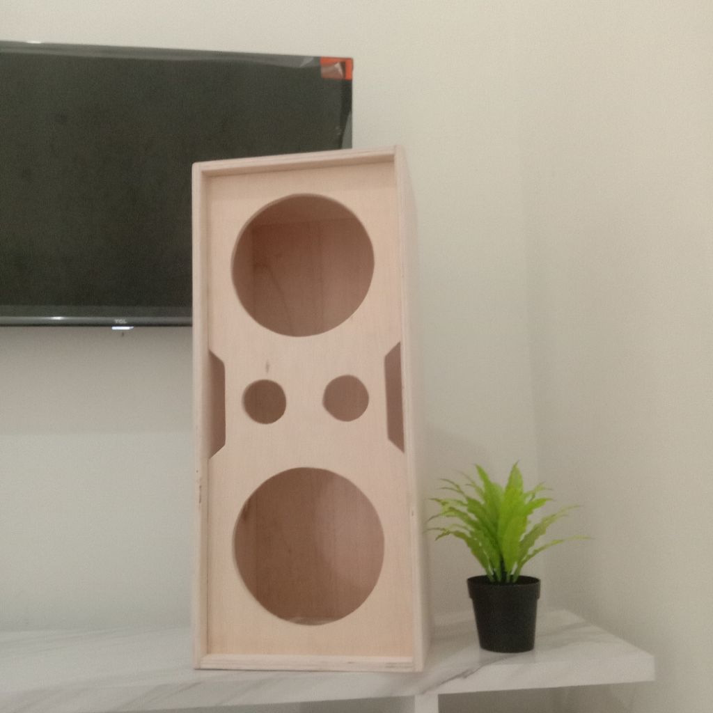 Box Speaker 8 inch Double + 2 Lubang Tweeter