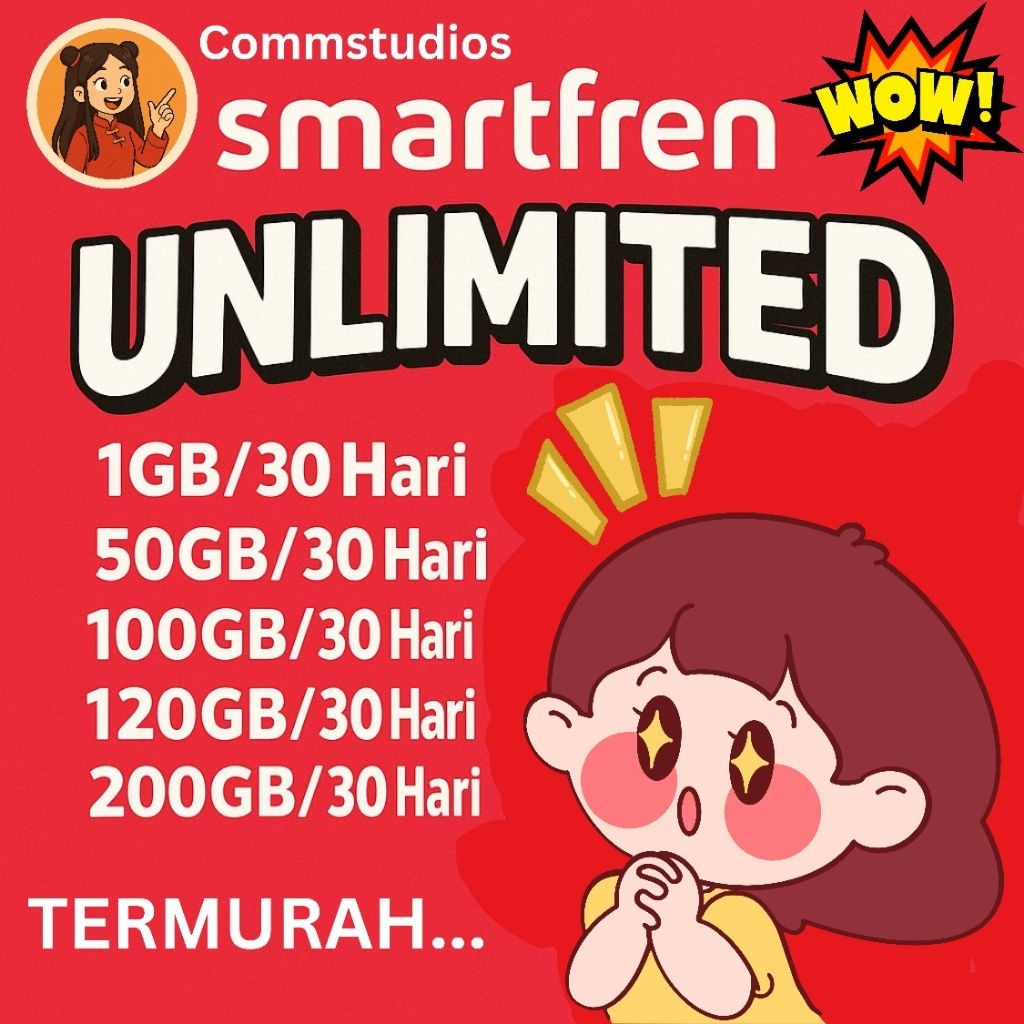 Kuota Smartfren Unlimited 1GB 50GB 100GB 120GB 200GB Murah | Cimmstudios