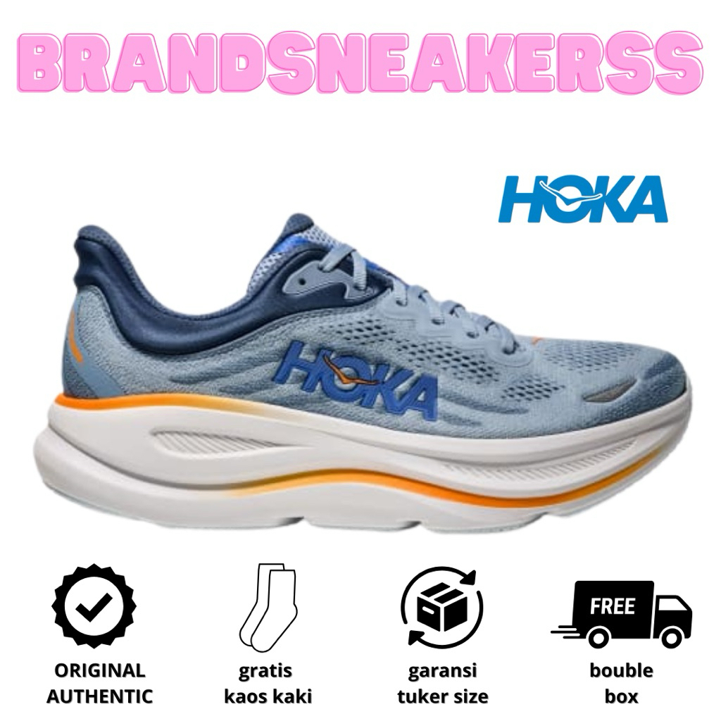 Sepatu Running Hoka Original Hoka Bondi 9 Drizzle Downpour