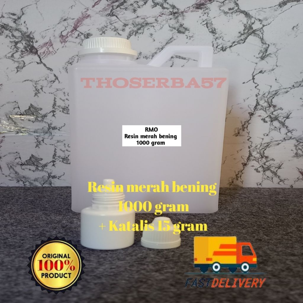 

Resin + Katalis 1000 gram 2 jenis Merah Bening dan Merah Butek