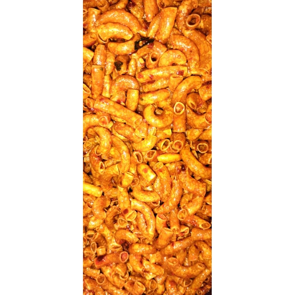 

makaroni pedas daun jeruk/ori/balado/bbq/jagung bakar