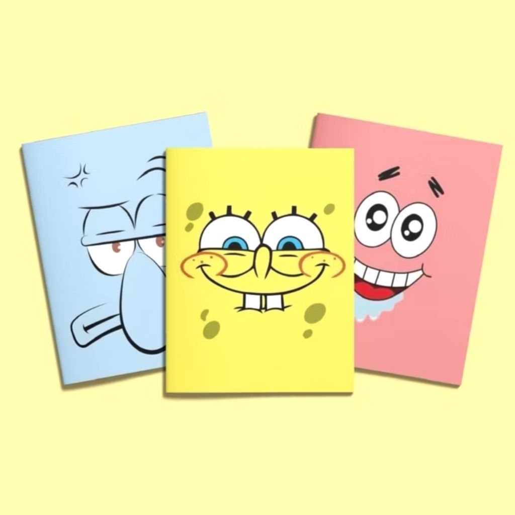 

Buku Tulis Spongebob Squidward Patrick| Buku Tulis Lucu Aesthetic| Alat Tulis Oneeka