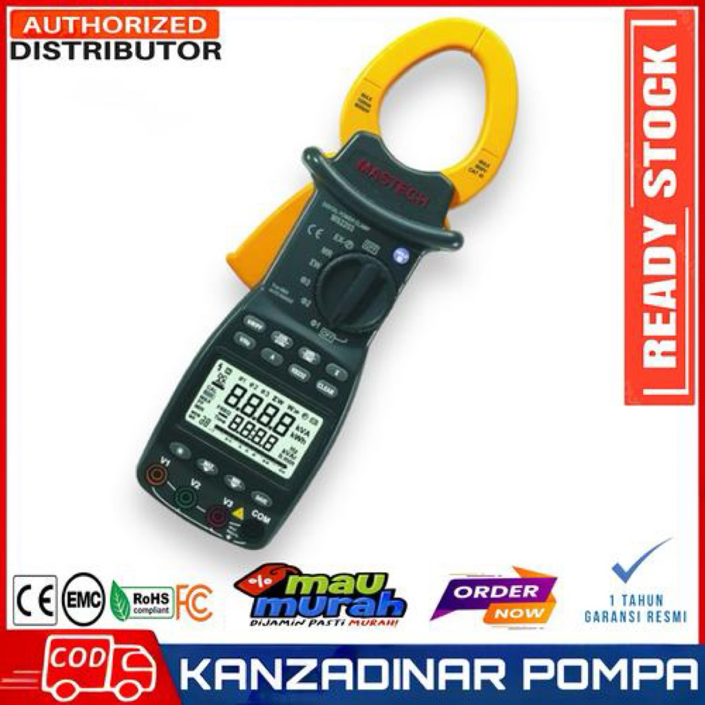 MS2203 Three Phase Power Clamp Meter Mastech Ampere Tang 3 Fas Fase