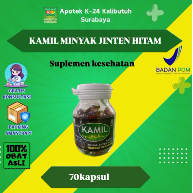 Kamil Minya Jintan Hitam suplemen kesehatan isi 70 kapsul