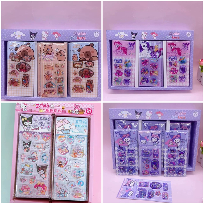 

[ORGM] Aneka Sticker Dekorasi Sticker Shake Sticker TImbul Air Motif Kuromi Pony Capybara