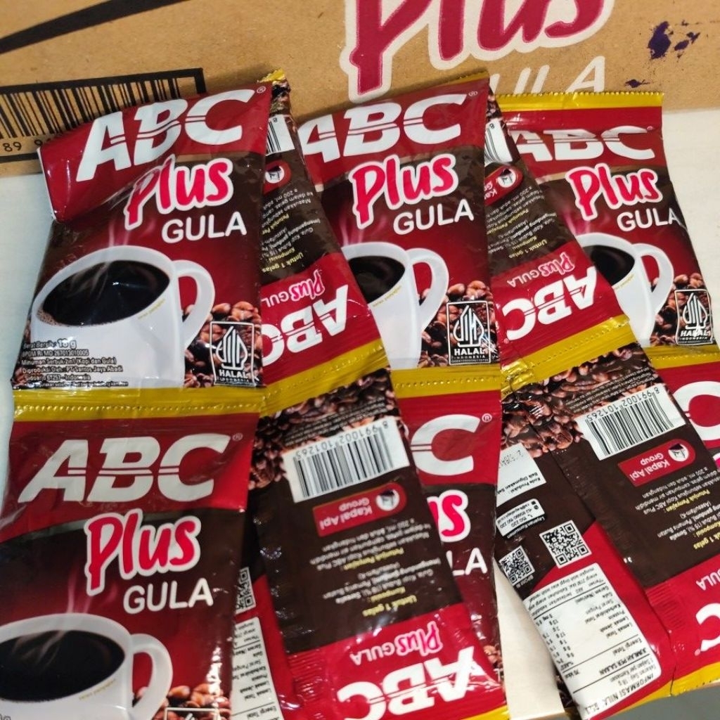 

Kopi ABC plus gula Karton isi 12 Rcgx10 pcs x 18g=132 pcs /dos MURAH