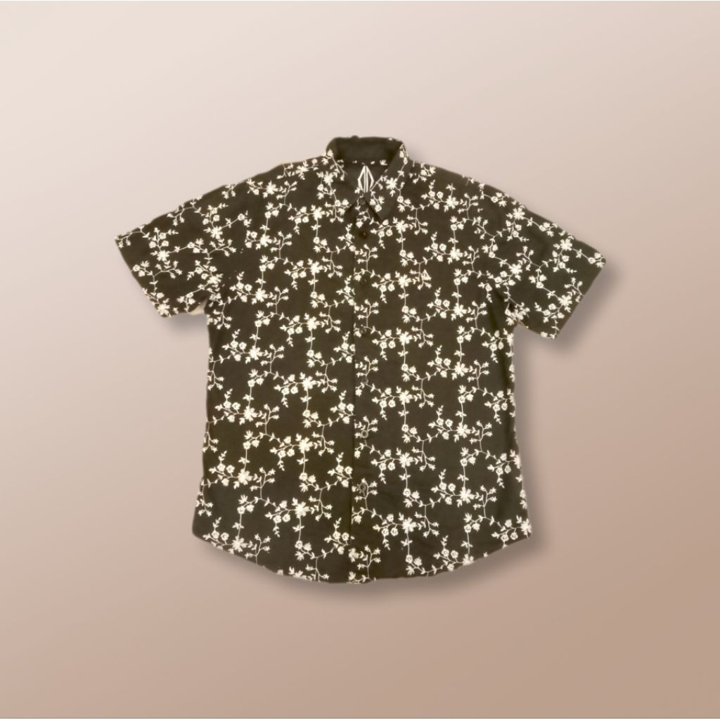 kemeja hawai full bordir volcom x Dustin Dollin shirt original pro model pro skaters