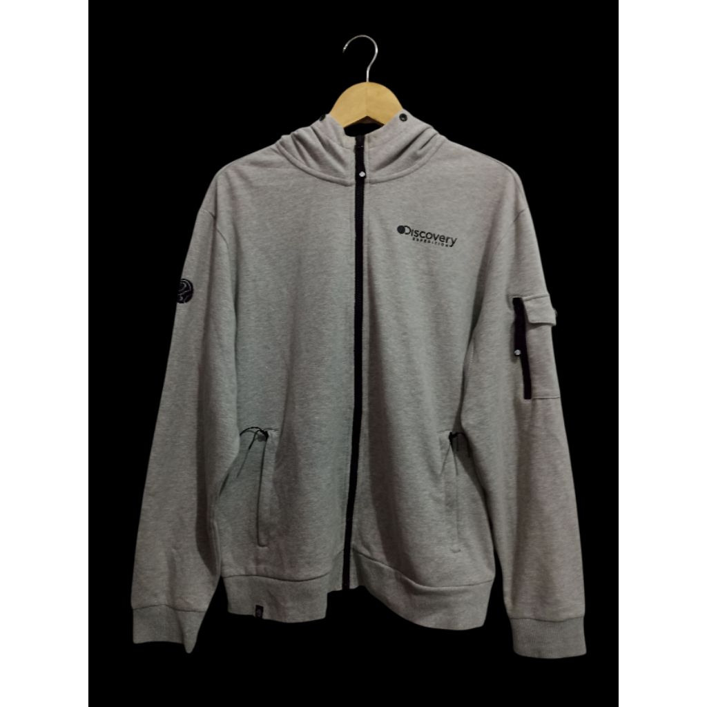 preloved hoodie zipper discovery abu size XL