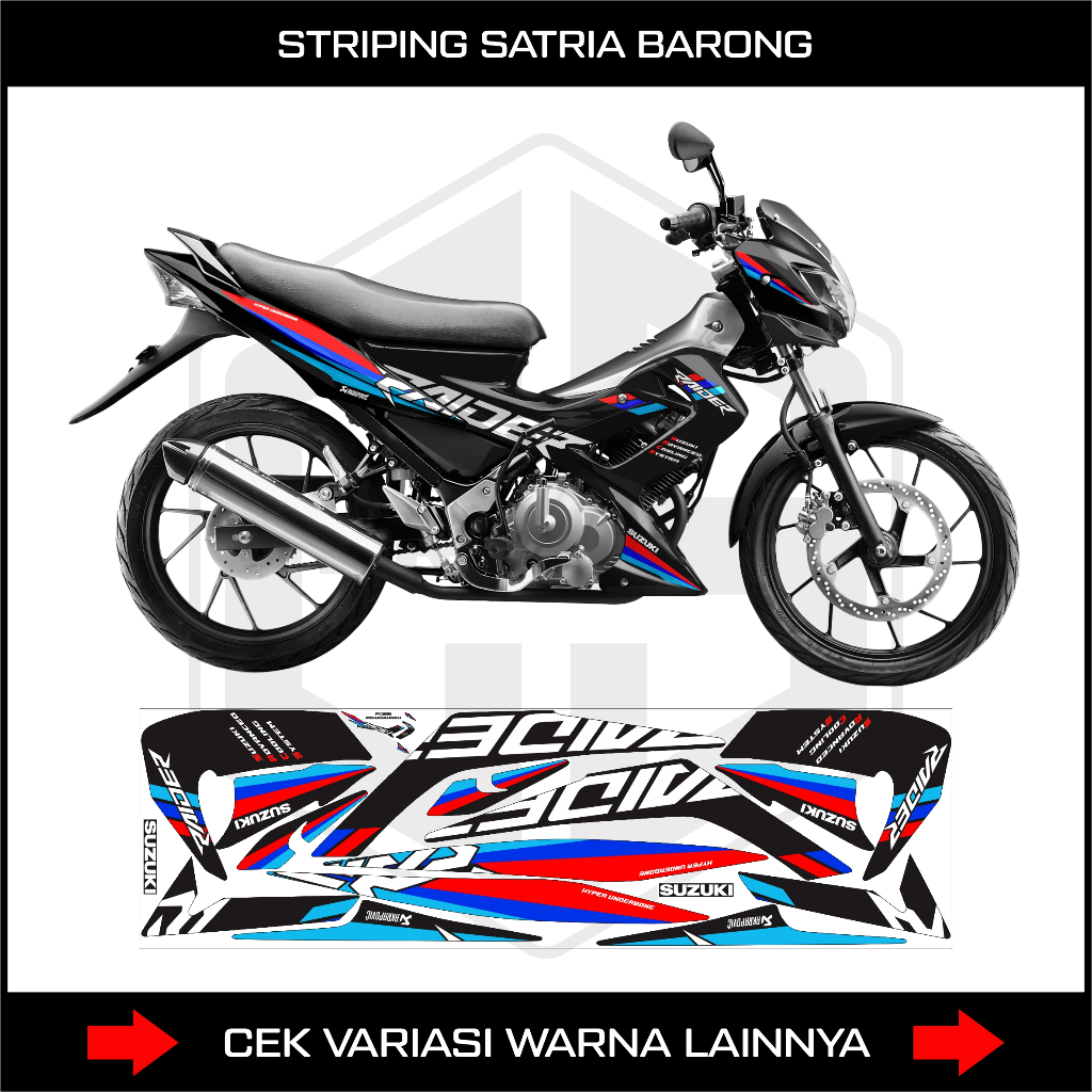 striping sticker satria fu barong 150 old decal suzuki satria 150 fu barong