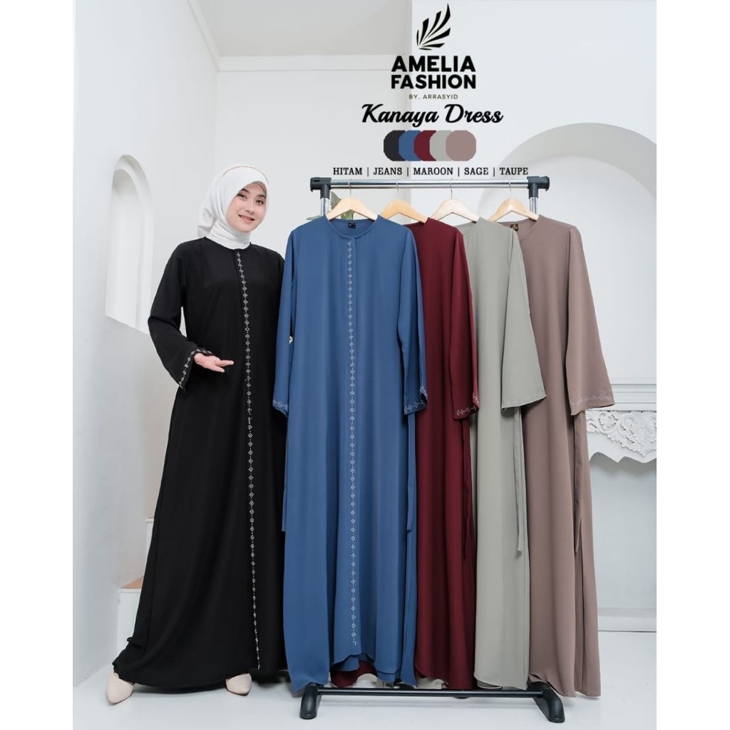 Kanaya Dress Panjang Marina Silk Ori Amelia Fashion