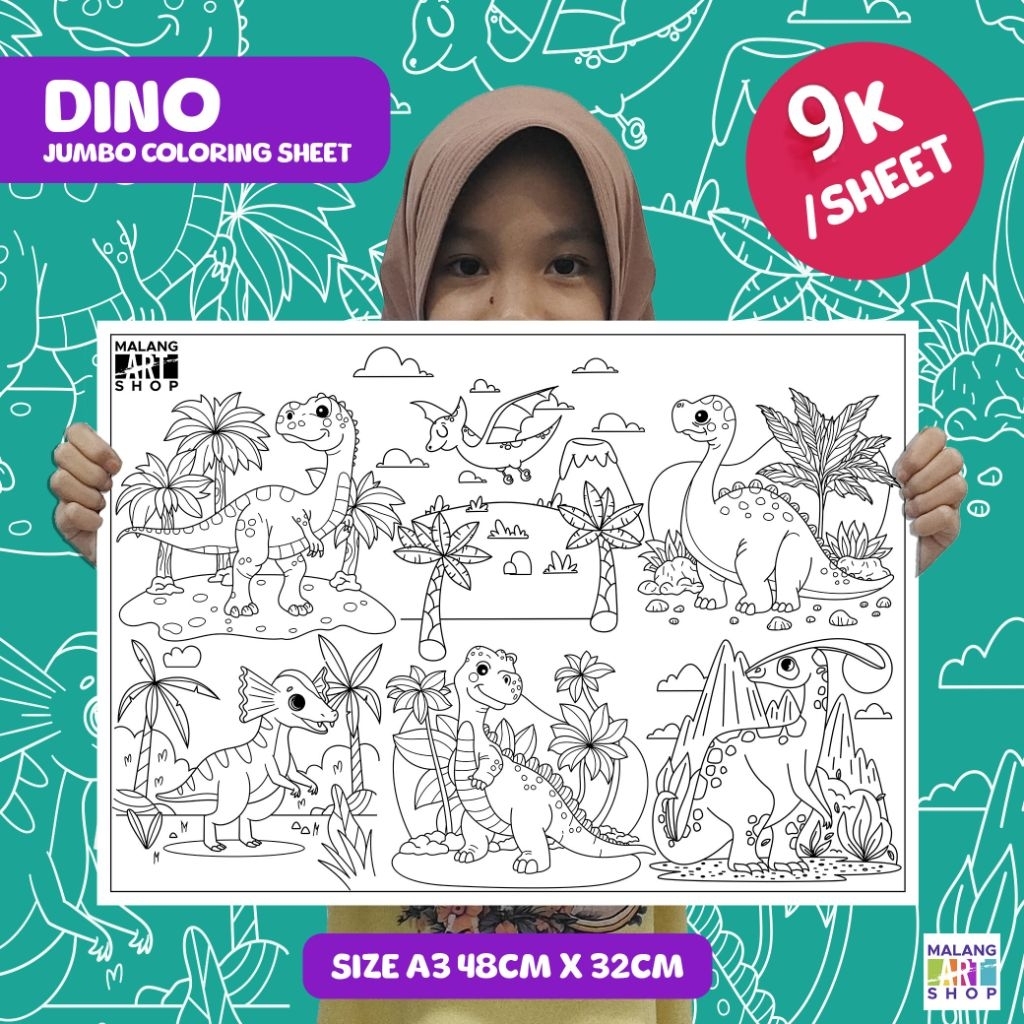 

KERTAS MEWARNAI JUMBO | GIANT COLORING BOOK | DOODLE DRAWING FOR COLORING