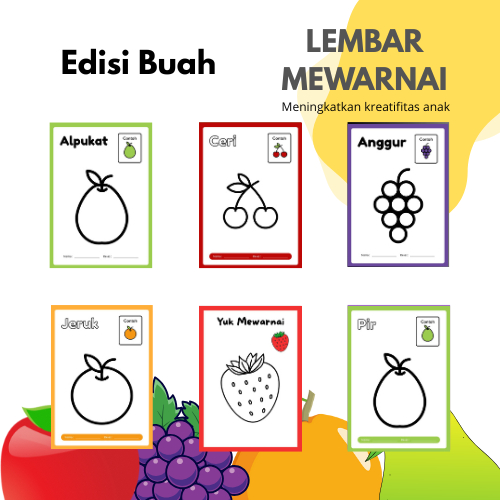 

kertas mewarnai anak ukuran a5 isi 10 / lembar kerja anak mewarnai banyak varian / meningkatkan kreatif anak