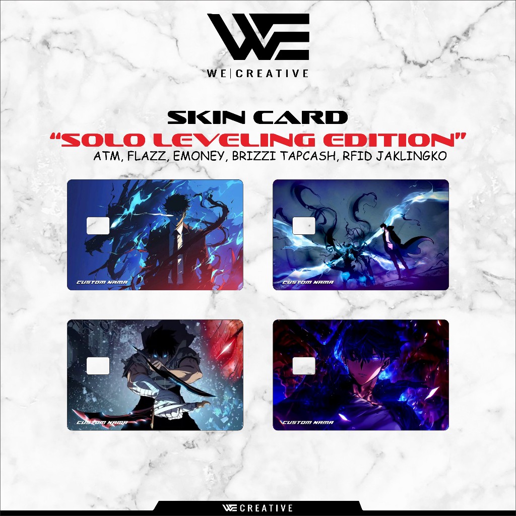 

Sticker Kartu ATM Skin Card Stiker E-Toll -Solo leveling Edition