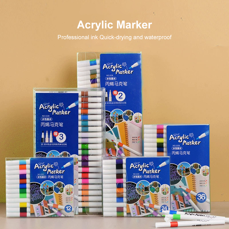 

Acrylic Marker Set Spidol Akrilik DIY Painting Spidol Pastel Pulpen Highlight Drawing Warna