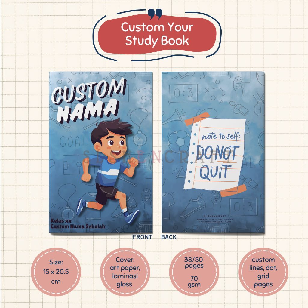 

BACK TO SCHOOL | BUKU TULIS CUSTOM NAMA | BUKU TULIS SEKOLAH | BUKU TULIS CUSTOM DESIGN | BUKU TULIS A5 | CUSTOM NOTEBOOK | BUKU TULIS 38 LEMBAR | BOYS VERSION
