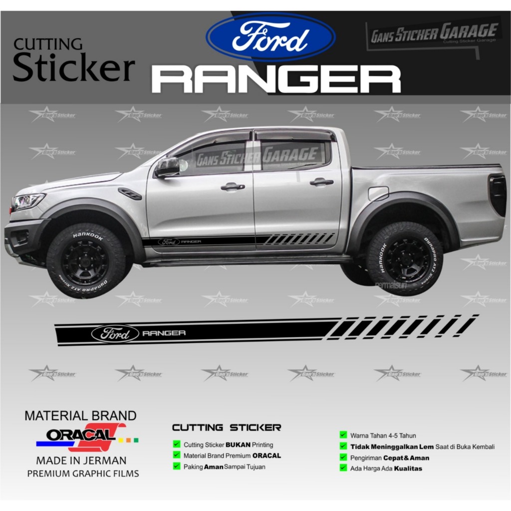 Ford Ranger Cutting Sticker Aksesoris Eksterior Ford Ranger