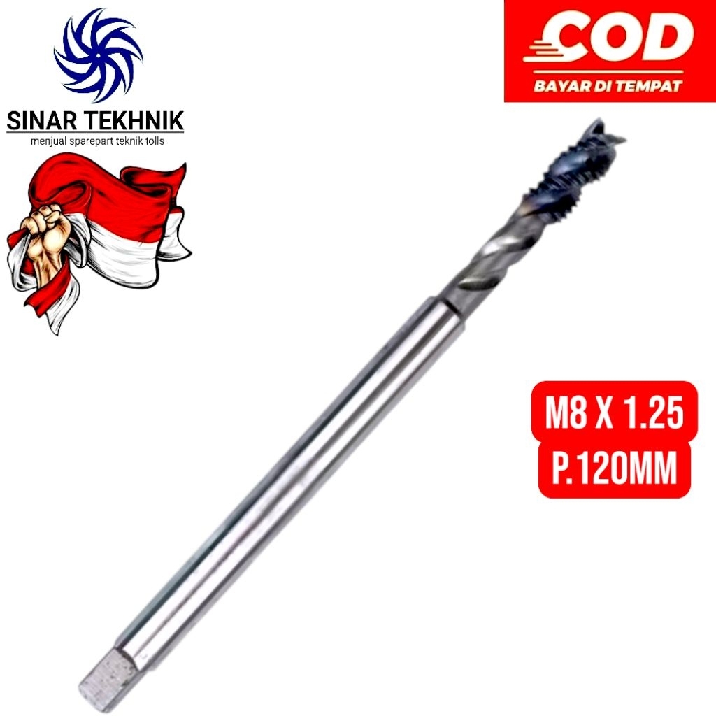 Tap M8 x 1.25 Spiral Tap Drat Baut 12 YG Bukan Yamawa